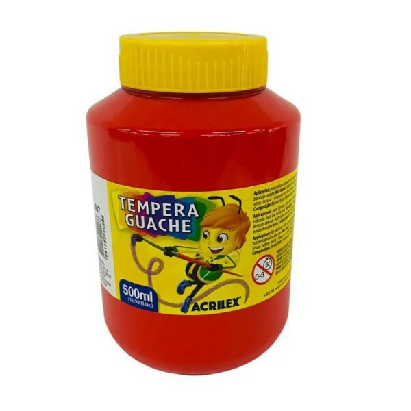 Tempera Guache Vermelho Fogo 507 500ml - Acrilex