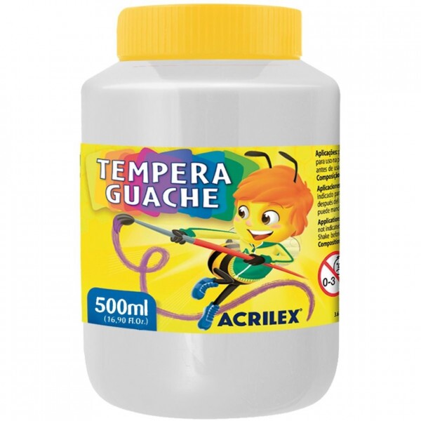 Tempera Guache Branca 519 500ml - Acrilex Tempera Guache Branca 519 500ml - Acrilex