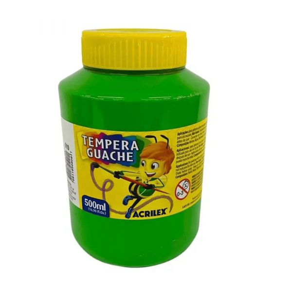 Tempera Guache Verde Folha 510 500ml - Acrilex Tempera Guache Verde Folha 510 500ml - Acrilex