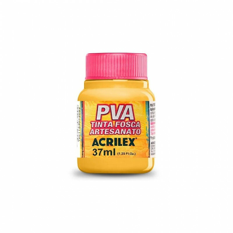 Tinta PVA Fosca Amarelo Ouro - Acrilex Tinta PVA Fosca Amarelo Ouro - Acrilex