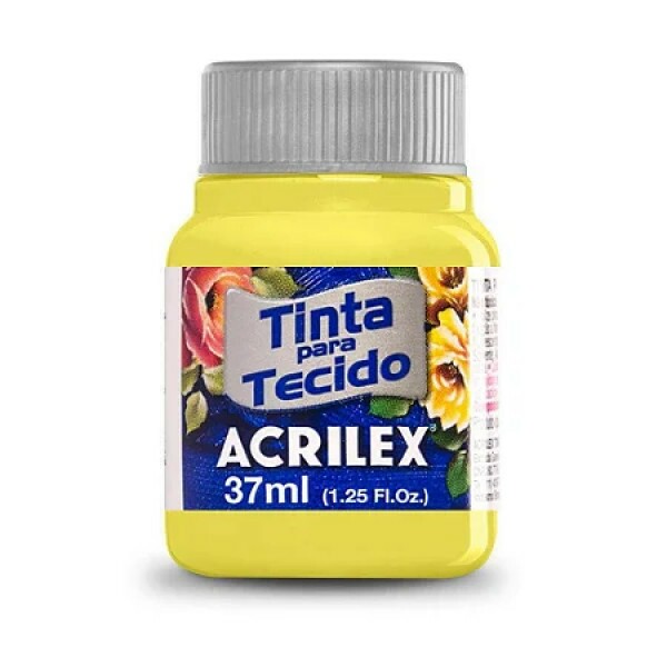 Tinta para Tecido Amarelo Limão 37ml - Acrilex