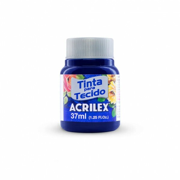 Tinta para Tecido Azul Marinho 37ml - Acrilex