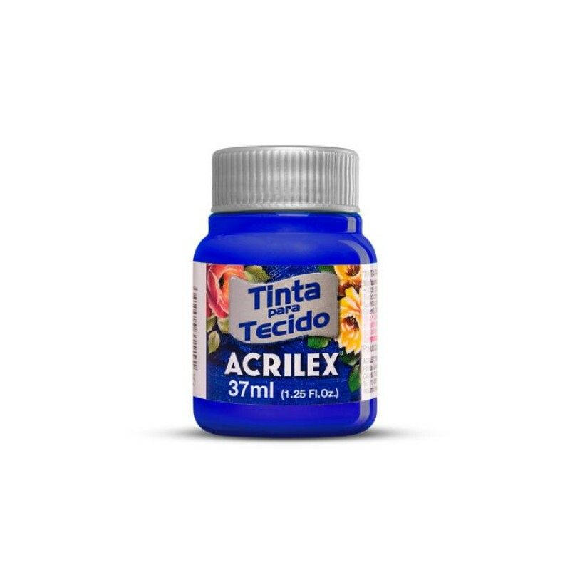 Tinta para Tecido Azul Turquesa 37ml - Acrilex Tinta para Tecido Azul Turquesa 37ml - Acrilex
