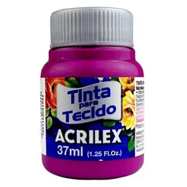 Tinta para Tecido Magenta 37ml - Acrilex Tinta para Tecido Magenta 37ml - Acrilex