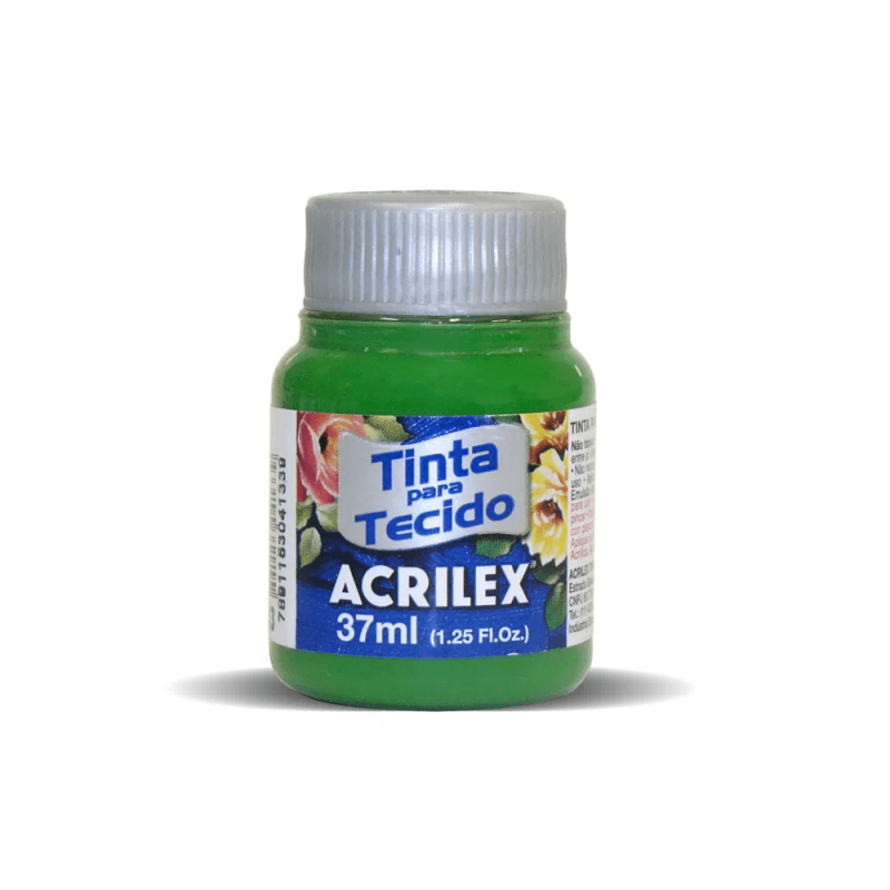 Tinta para Tecido Verde Musgo 37ml - Acrilex Tinta para Tecido Verde Musgo 37ml - Acrilex