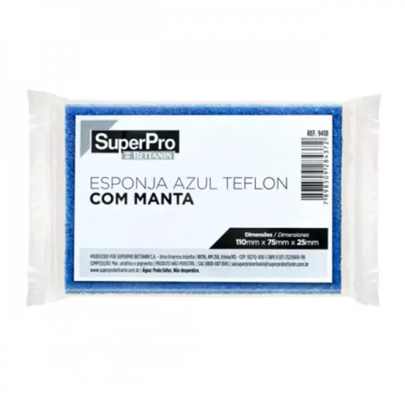 Esponja Azul Teflon com Manta - Bettani