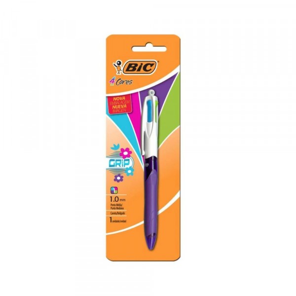 Caneta Grip 4 cores Bic