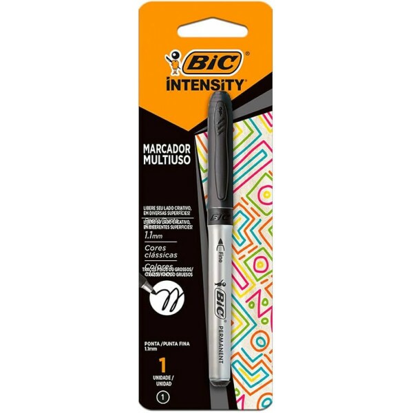 Marcador Intensity Ultra Fino Multiuso Preto - Bic Marcador Intensity Ultra Fino Multiuso Preto - Bic