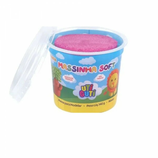 Massinha De Modelar Soft 140g Rosa Escuro Uti Guti                         