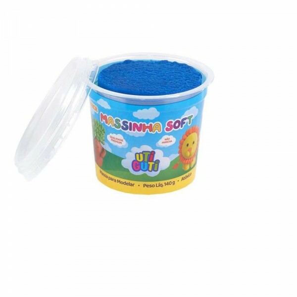 Massinha De Modelar Soft 140g Azul Escuro Uti Guti                         