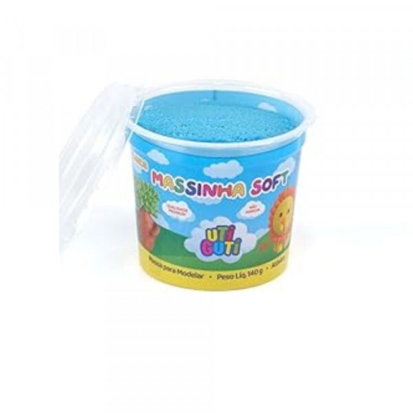 Massinha De Modelar Soft 140g Azul Claro Uti Guti                          Massinha De Modelar Soft 140g Azul Claro Uti Guti