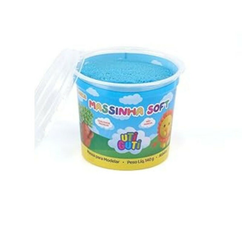 Massinha De Modelar Soft 140g Azul Claro Uti Guti                         