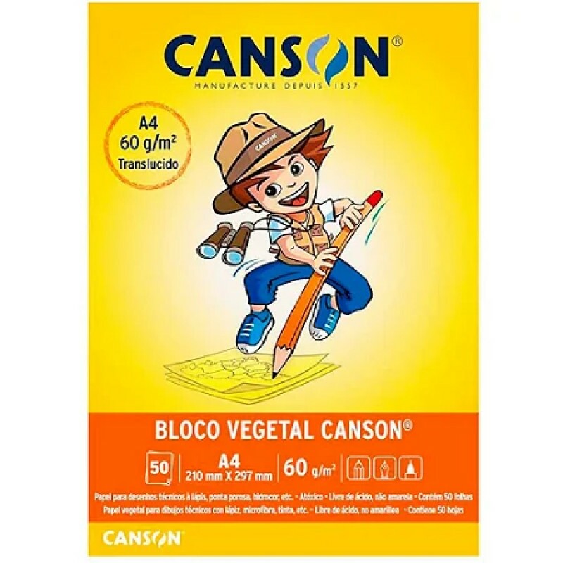 Bloco Vegetal A4 60g - c/50 folhas - Canson