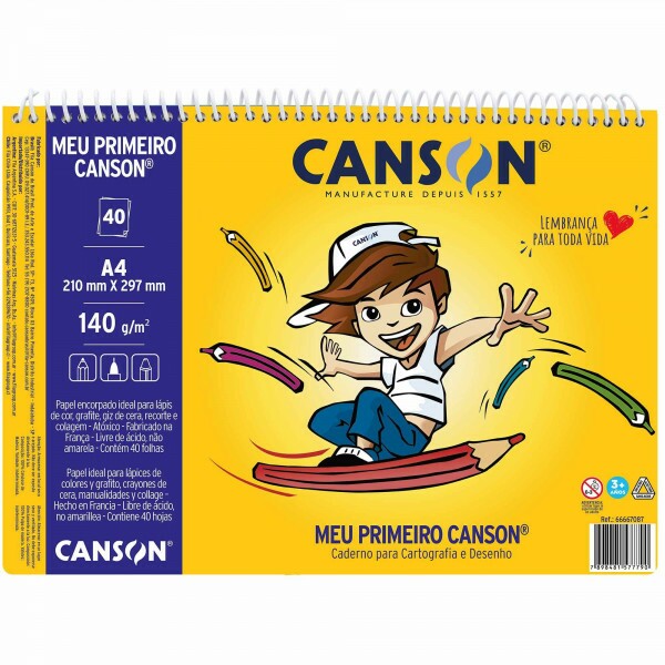 Caderno de Desenho Meu Primeiro Canson A4 - c/40 folhas - Canson Caderno de Desenho Meu Primeiro Canson A4 - c/40 folhas - Canson