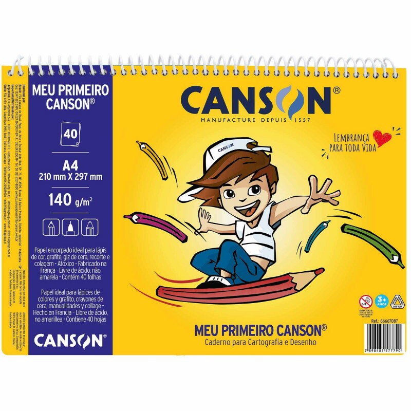 Caderno de Desenho Meu Primeiro Canson A4 - c/40 folhas - Canson