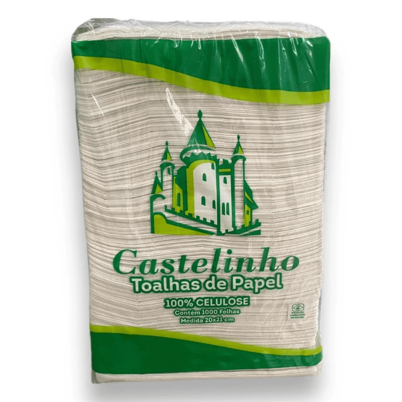 Toalha de Papel Interfolhada 1000 Folhas - Castelinho Toalha de Papel Interfolhada 1000 Folhas - Castelinho