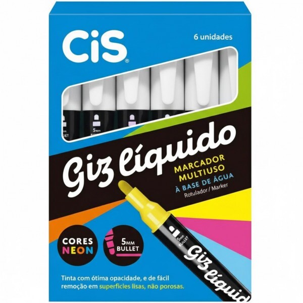 Giz Liquido Branco 6 Unidades - CiS