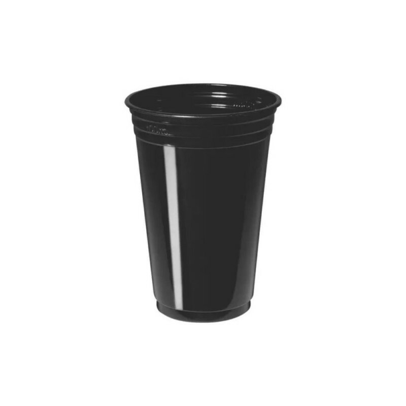 Copo Neon 300ml 25 Unidades Preto Copobras