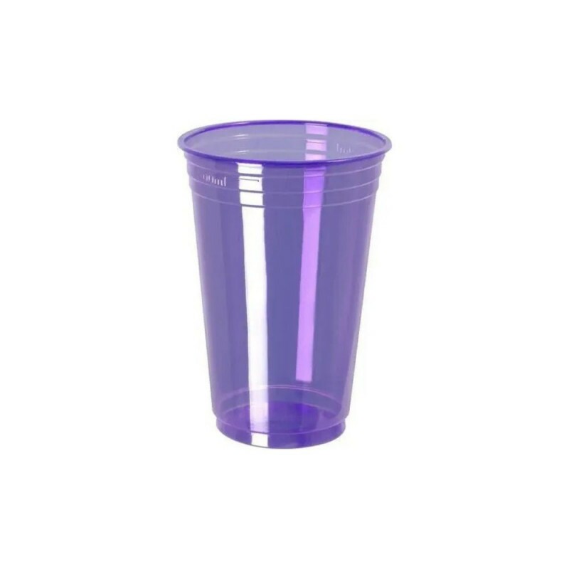Copo Neon 300ml 25 Unidades Roxo Copobras