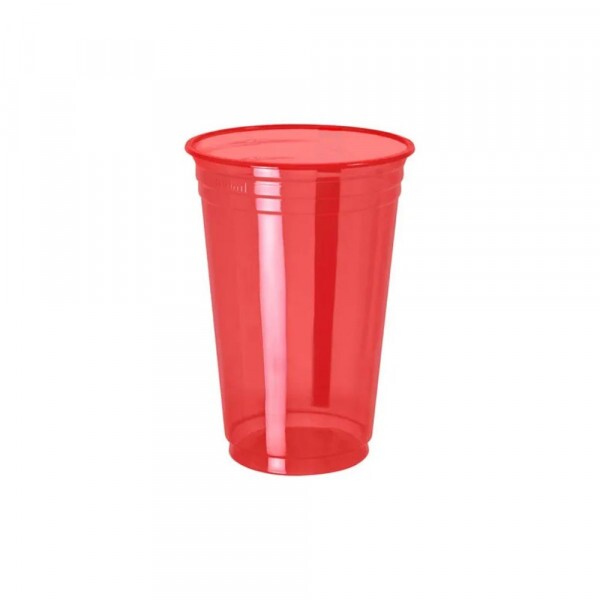 Copo Neon 300ml 25 Unidades Vermelho Copobras