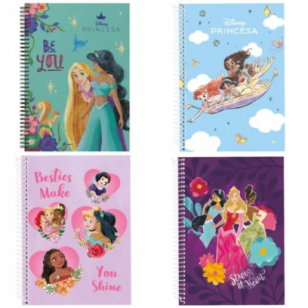Caderno Disney Princesa 10 Matéria 200mmX275mm - Culturama Caderno Disney Princesa 10 Matéria 200mmX275mm - Culturama