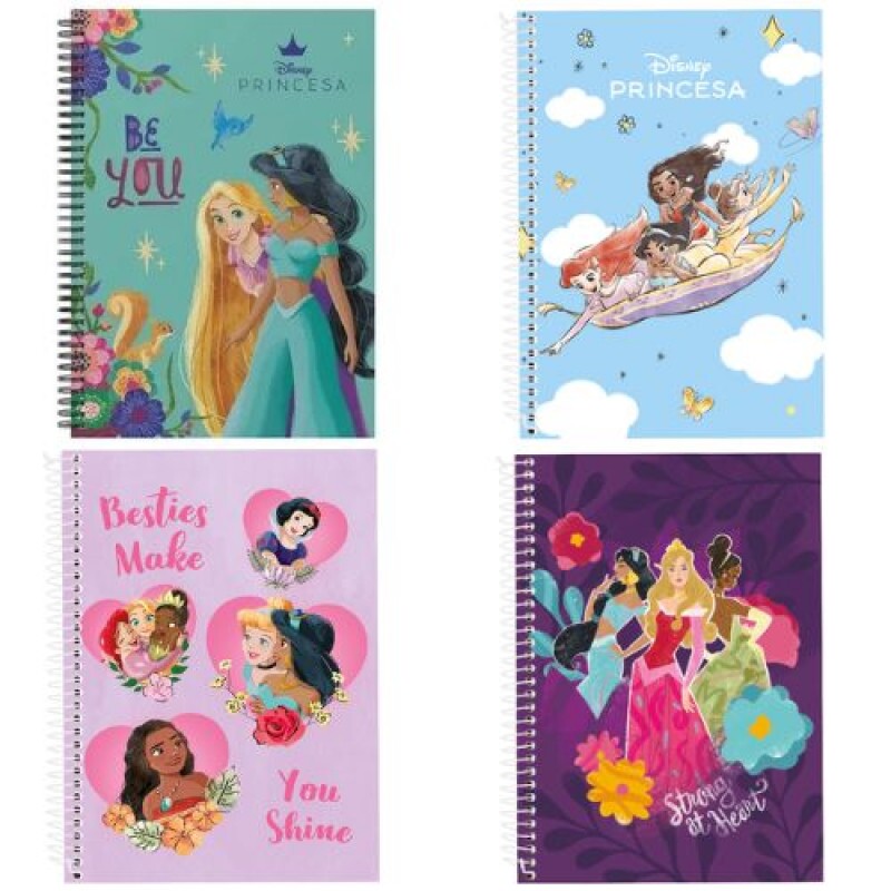 Caderno Disney Princesa 10 Matéria 200mmX275mm - Culturama