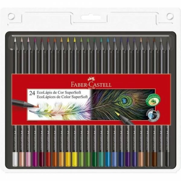 Lapis De Cor Supersoft 24 Cores - Faber Castell Lapis De Cor Supersoft 24 Cores - Faber Castell