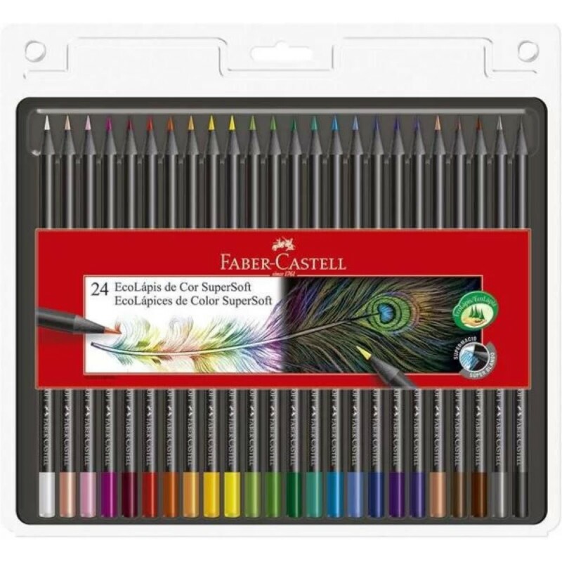 Lapis De Cor Supersoft 24 Cores - Faber Castell