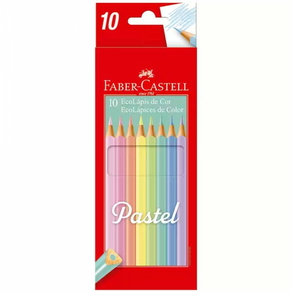 Lápis de Cor Pastel 10 Cores - Faber Castell Lápis de Cor Pastel 10 Cores - Faber Castell
