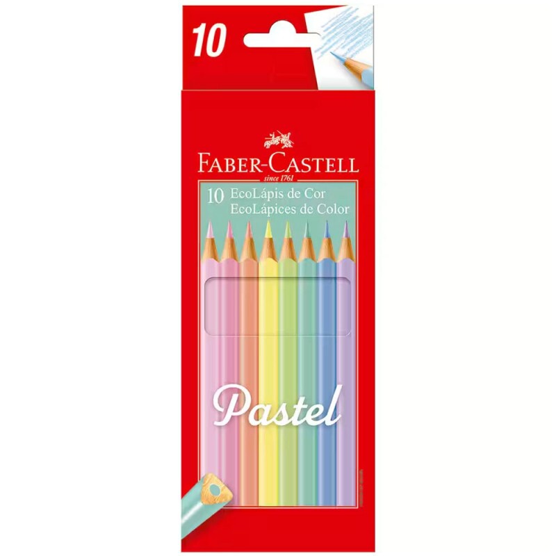 Lápis de Cor Pastel 10 Cores - Faber Castell