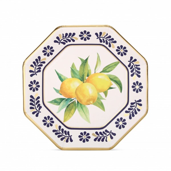 Prato Raso Lemon Blue 26cm c/6un - Fetély
