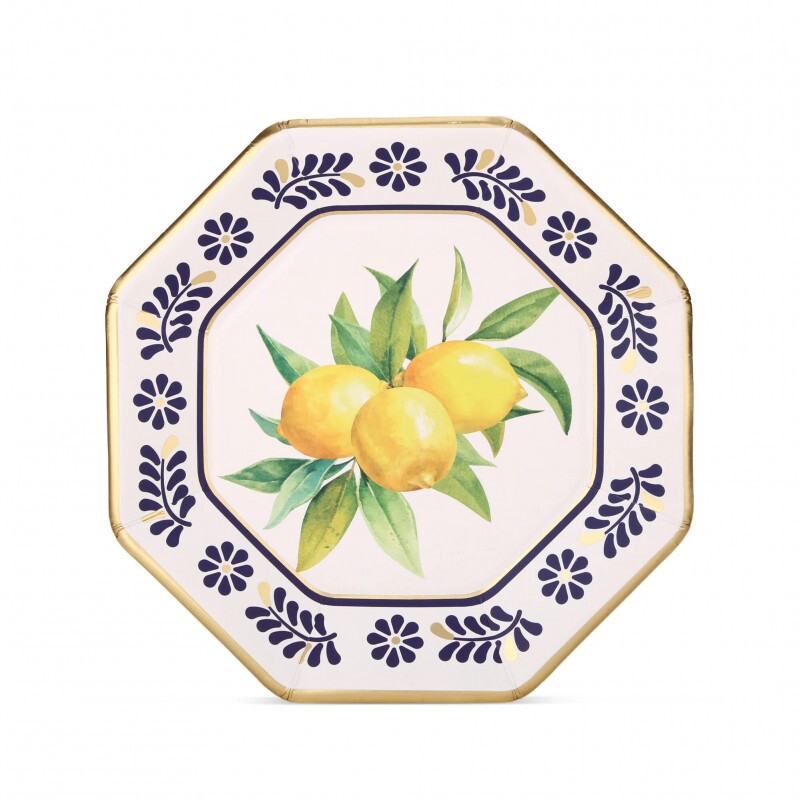 Prato Raso Lemon Blue 26cm c/6un - Fetély