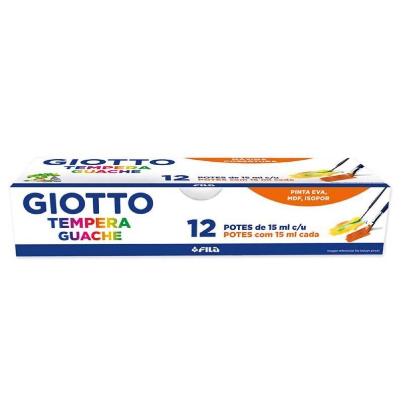 Tinta Guache Com 12 Cores Giotto