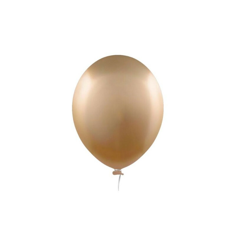 Balao Aluminio Dourado 9" 25 Unidades Happy Day