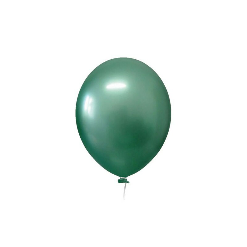 Balao Aluminio Verde 9" 25 Unidades Happy Day