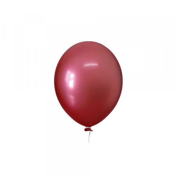 Balao Aluminio Vermelho 9" 25 Unidades Happy Day