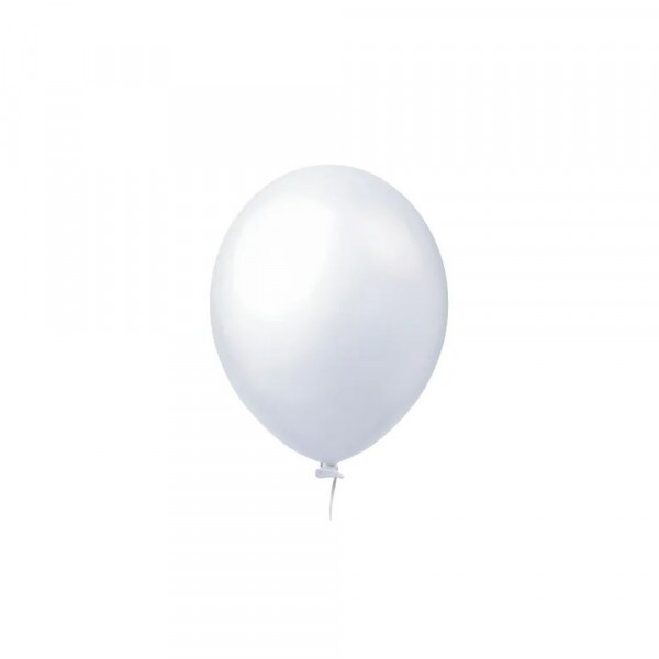 Balao Branco 9" 50 Unidades Happy Day