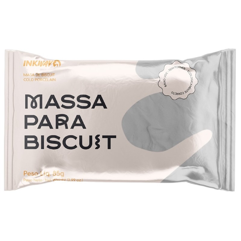 Massa Biscuit Cinza 85g - Inkway Massa Biscuit Cinza 85g - Inkway