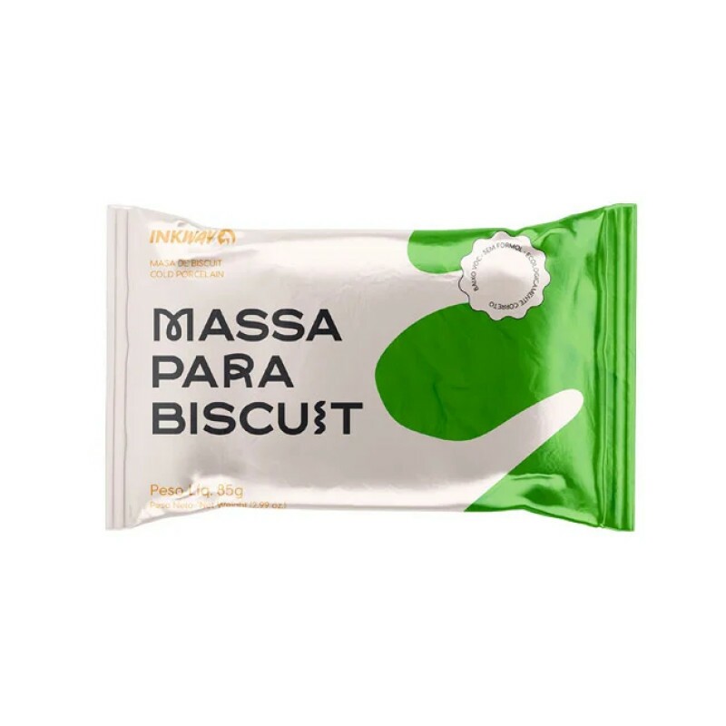 Massa Biscuit Verde Folha 85g - Inkway Massa Biscuit Verde Folha 85g - Inkway