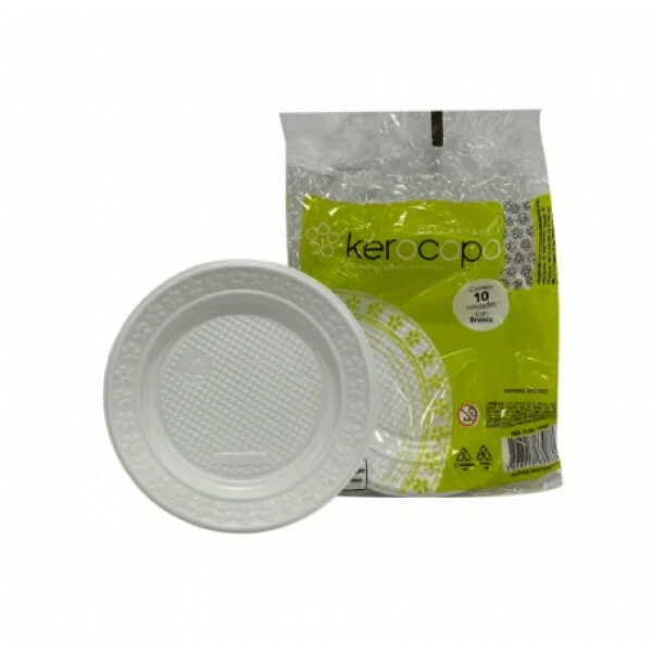 Prato Fundo Branco 15cm 10 Unidades - Kerocopo Prato Fundo Branco 15cm 10 Unidades - Kerocopo