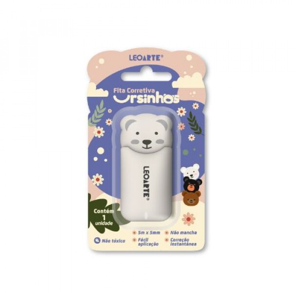 Fita Corretiva Ursinho Polar 5mmX5m - Leo & Leo Fita Corretiva Ursinho Polar 5mmX5m - Leo & Leo