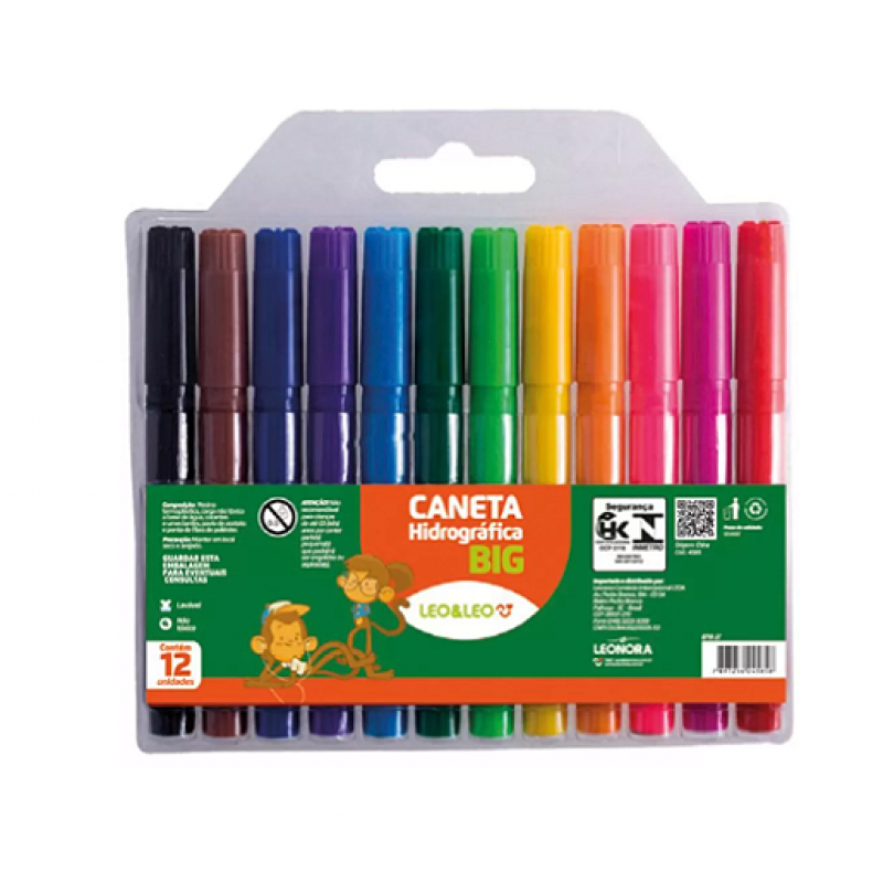 Canetinha Hidrográfica Big 12 Cores - Leo & Leo