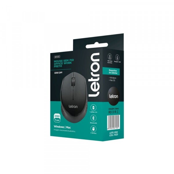 Mouse Office Work Sem Fio 1200 Dpi Letron Leo & Leo