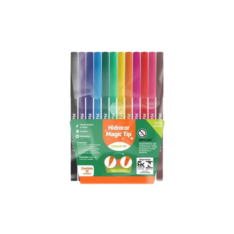 Canetinha Hidrocor Magic Tip 12 Cores - Leo & Leo