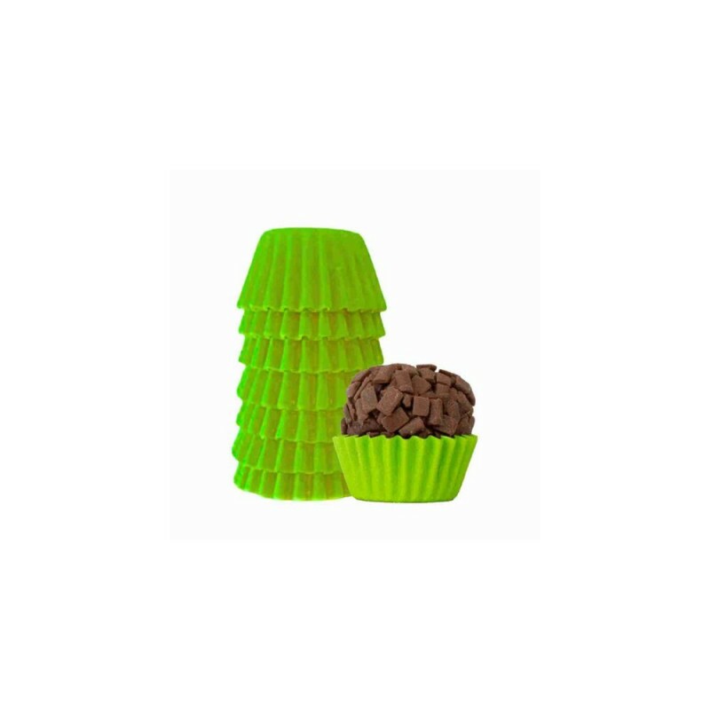 Forminha Para Doces N5 Verde Limao Com 100 Unidades Mago