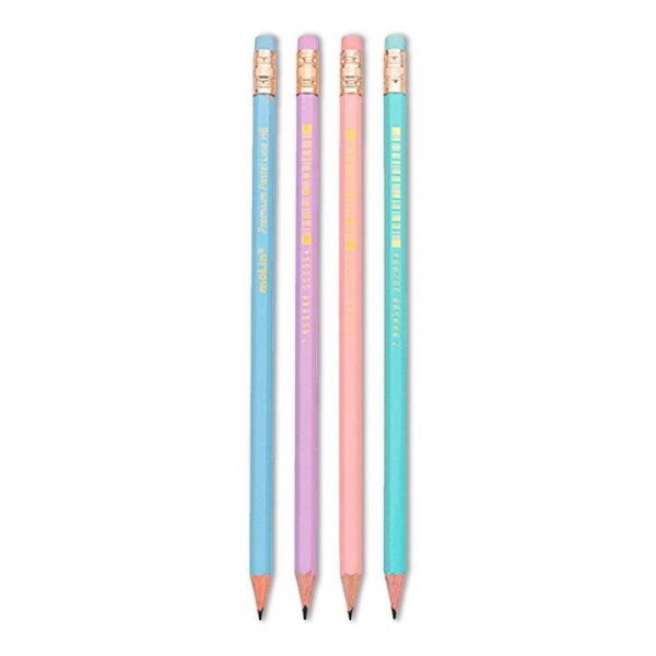 Lapis Preto Pastel Com Borracha Com 4 Sortido Molin