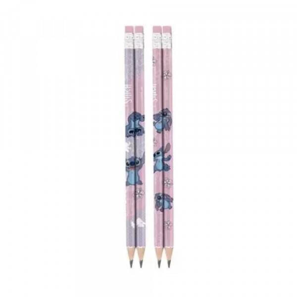 Lapis Preto Stitch Com Borracha Com 4 SortidoMolin