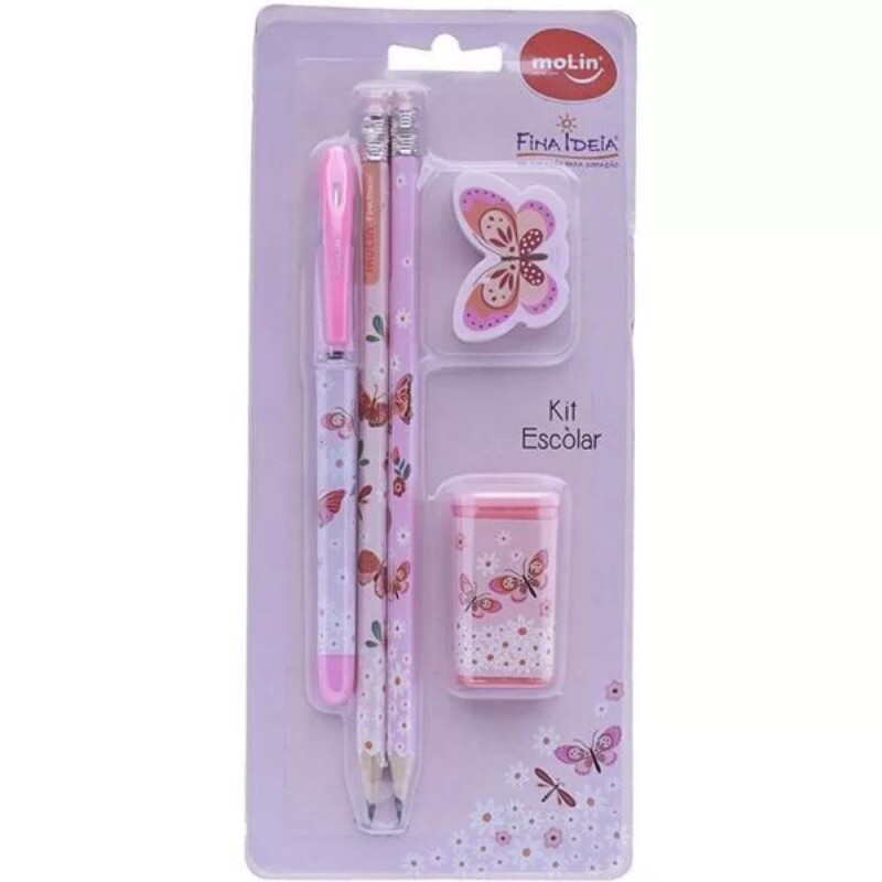 Kit Escolar Borboletas Molin