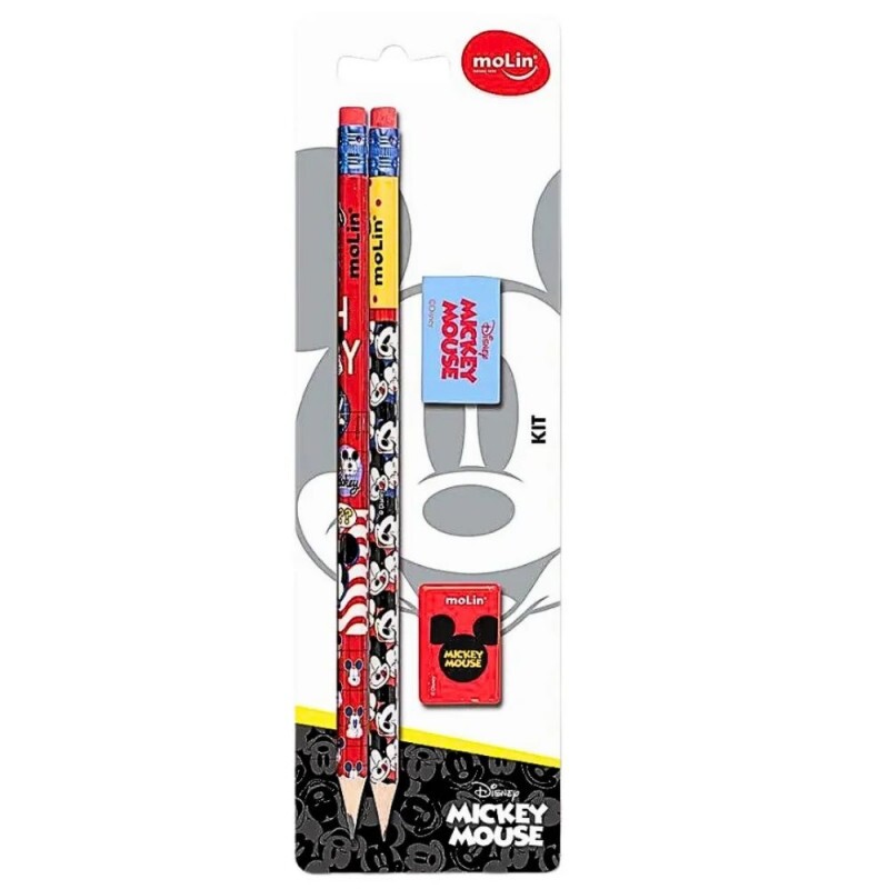 Kit Escolar Com 4 Itens Mickey Mouse Molin