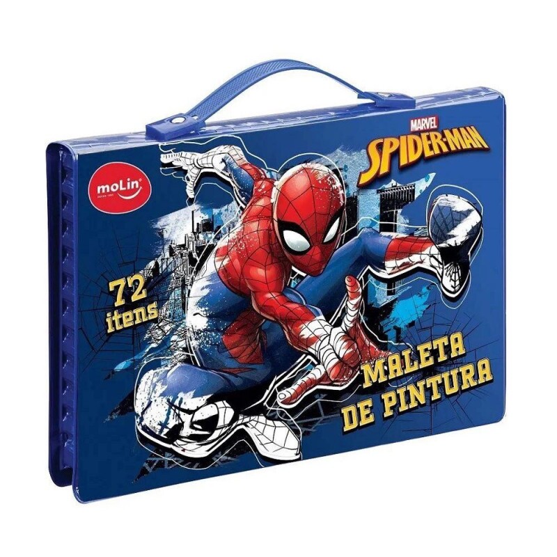 Maleta De Pintura Homem Aranha 72 Itens Molin
